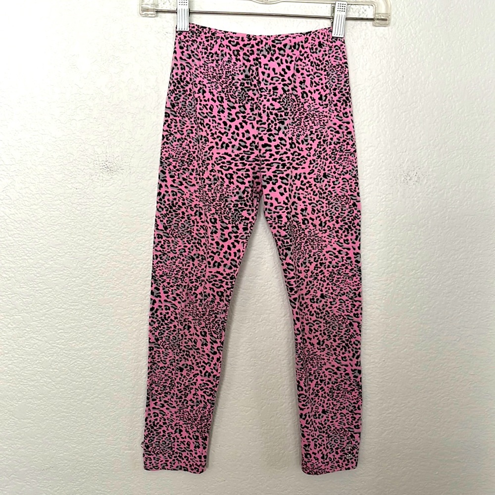 💕LIGHT PINK LEOPARD LEGGINGS LIGHT WEIGHT GIRLS SZ 6X EXCELLENT CONDITION NWOT